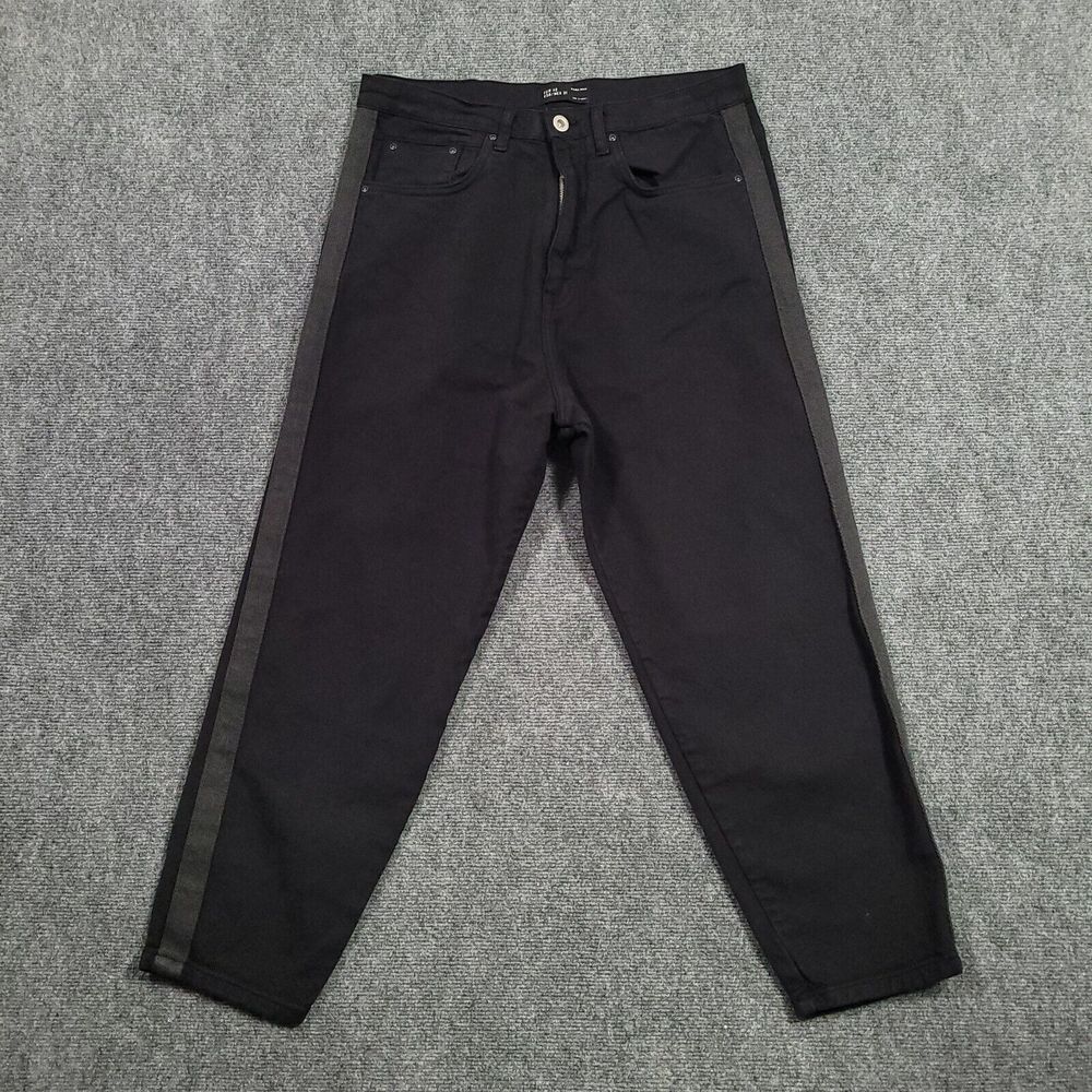 Zara Men Denim Wear Straight Leg Black Pants Men's Size 31x24